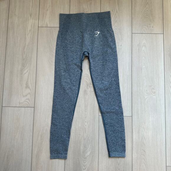 Gymshark Vital Seamless 2.0 dark gray marl high waisted leggings XS - Picture 3 of 4